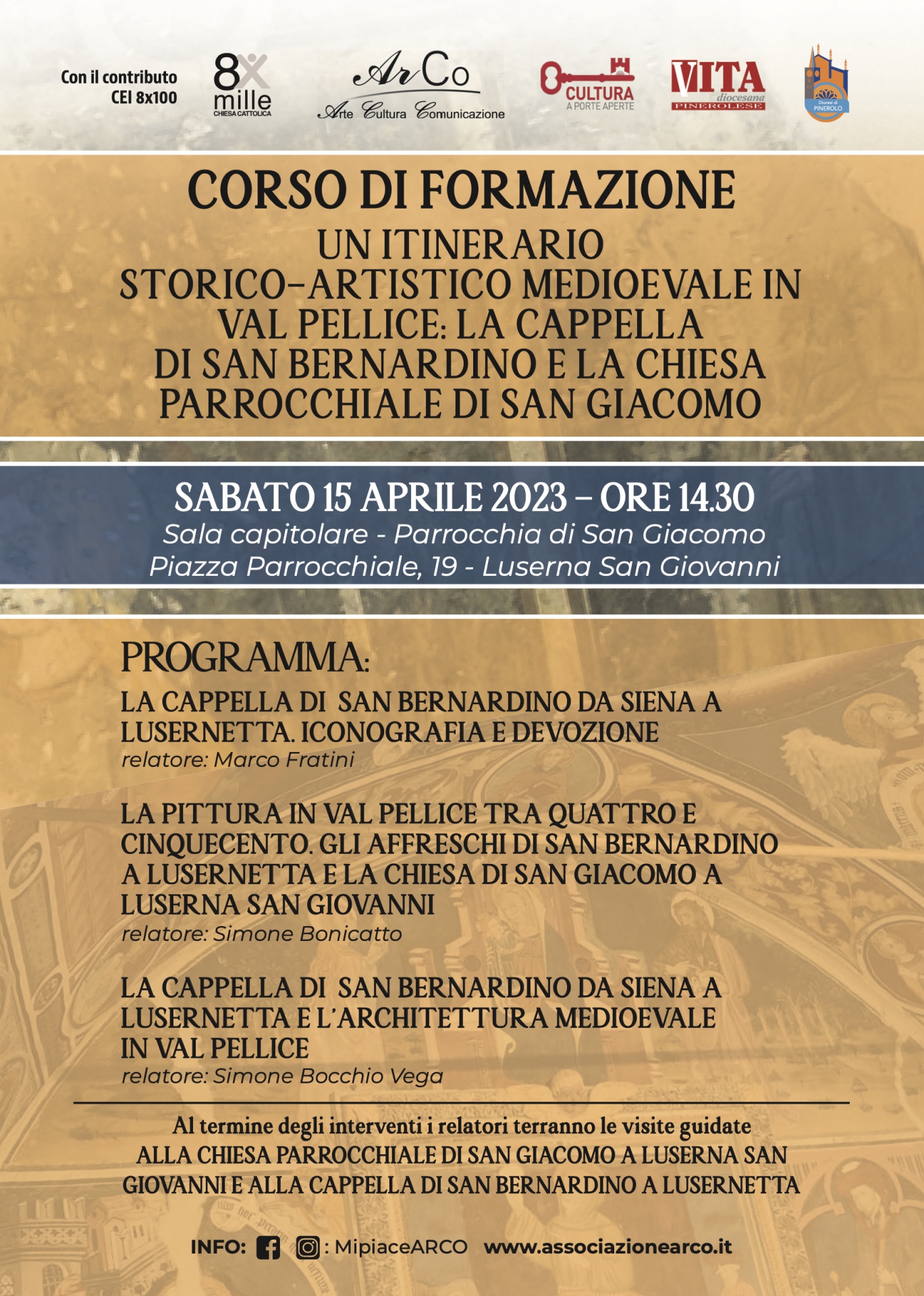Un itinerario storico-artistico mediovale in Val Pellice: la Cappella di San Bernardino e la Chiesa Parrocchiale di San Giacomo